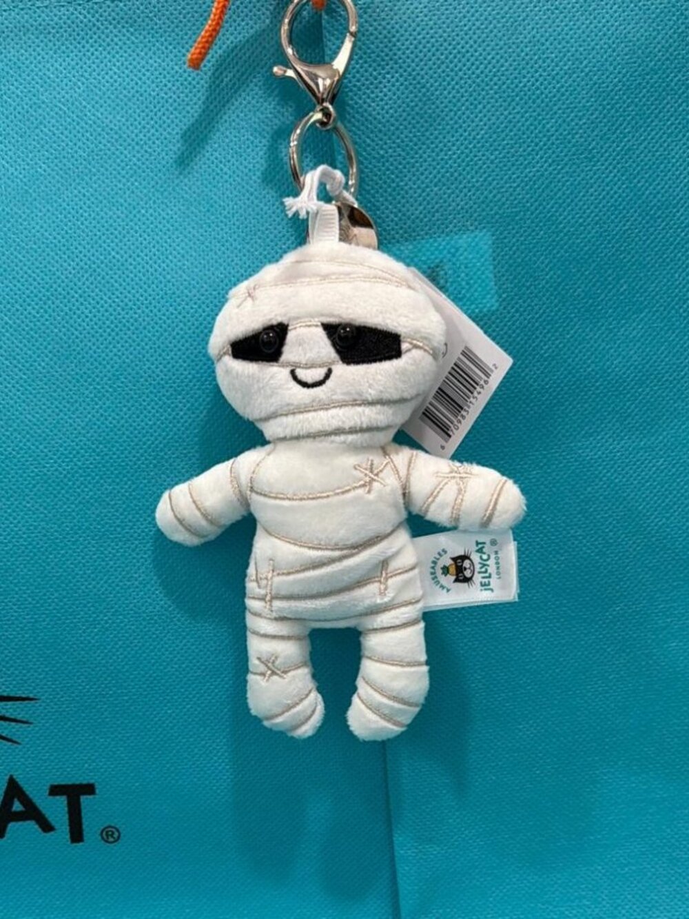 NWT Jellycat Mummy Bob Bag charm Halloween Cute Stuffed Soft Toy Spooky